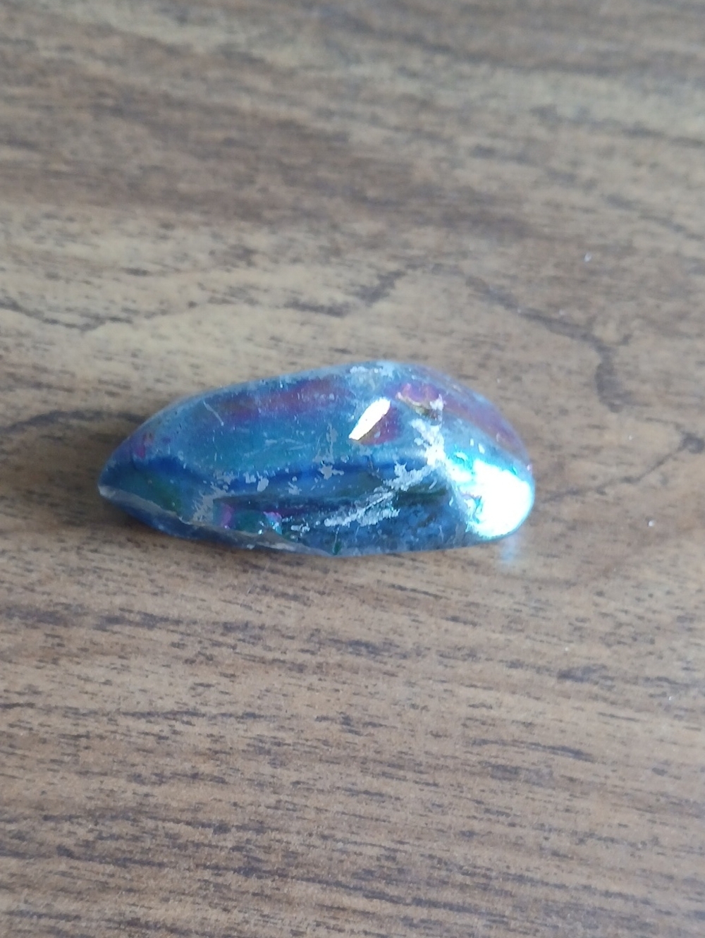 Iridescent Rainbow Aura Stone - Polished Tumbled Crystal